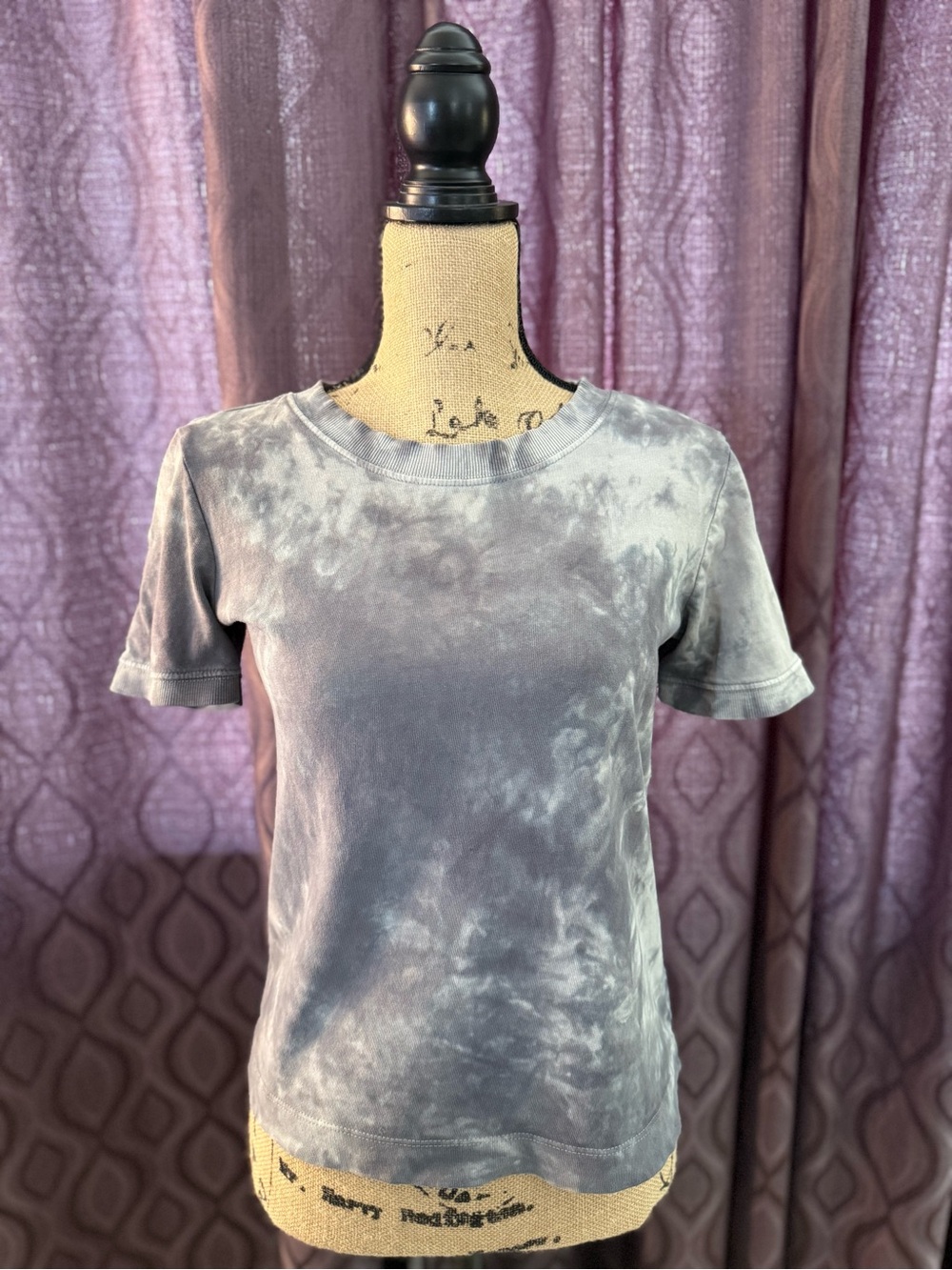 Zara Gray Tie-Dye Short Sleeve Tee